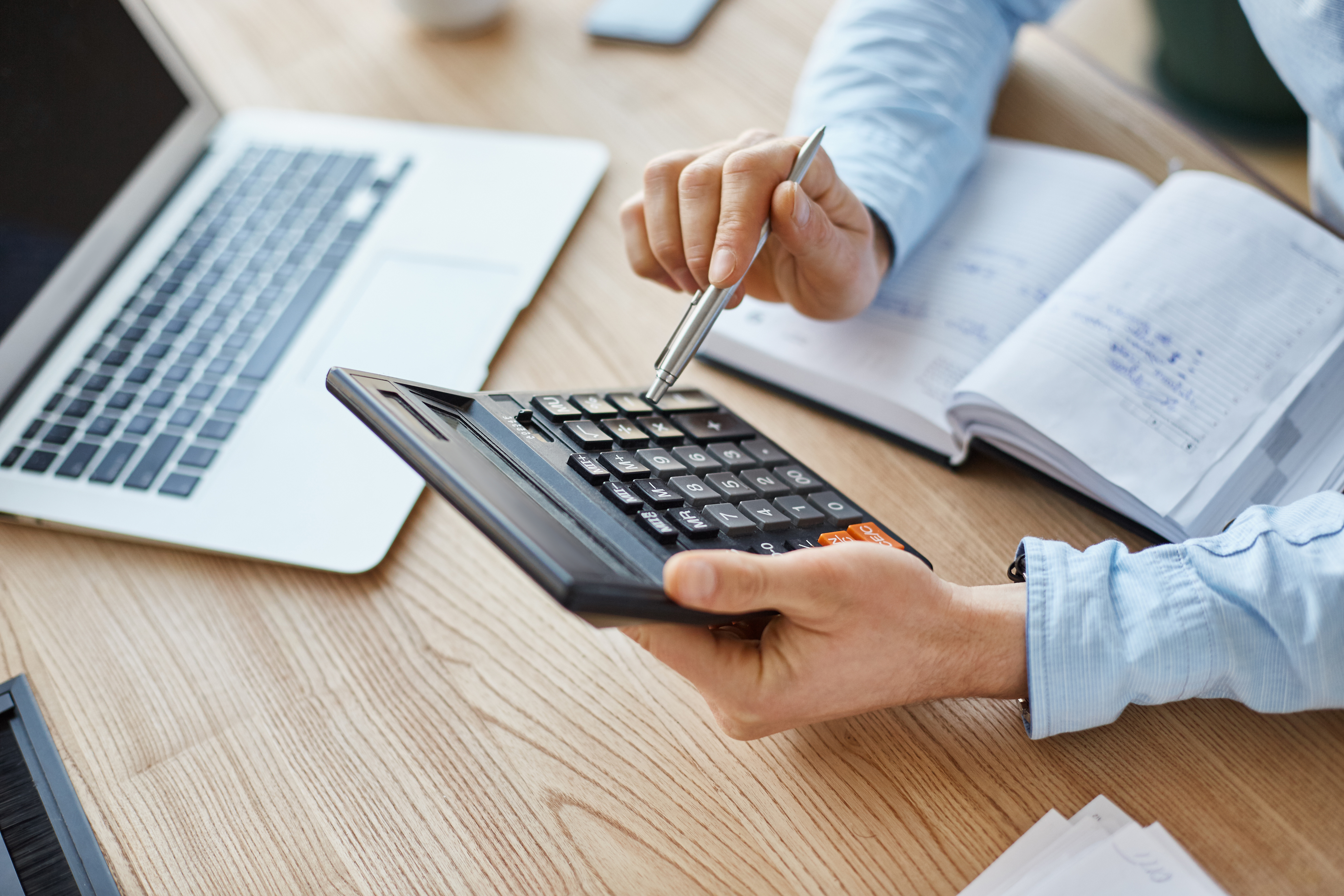 Finance manager reviewing margins